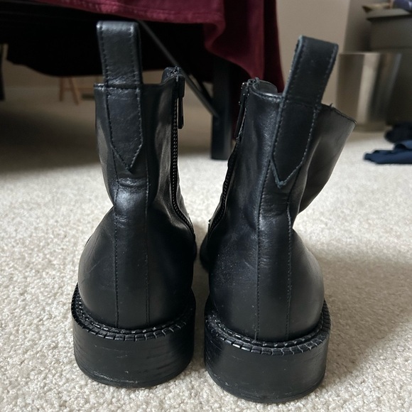 Vince Black Leather Lace Up Boots Size 10 main image 7